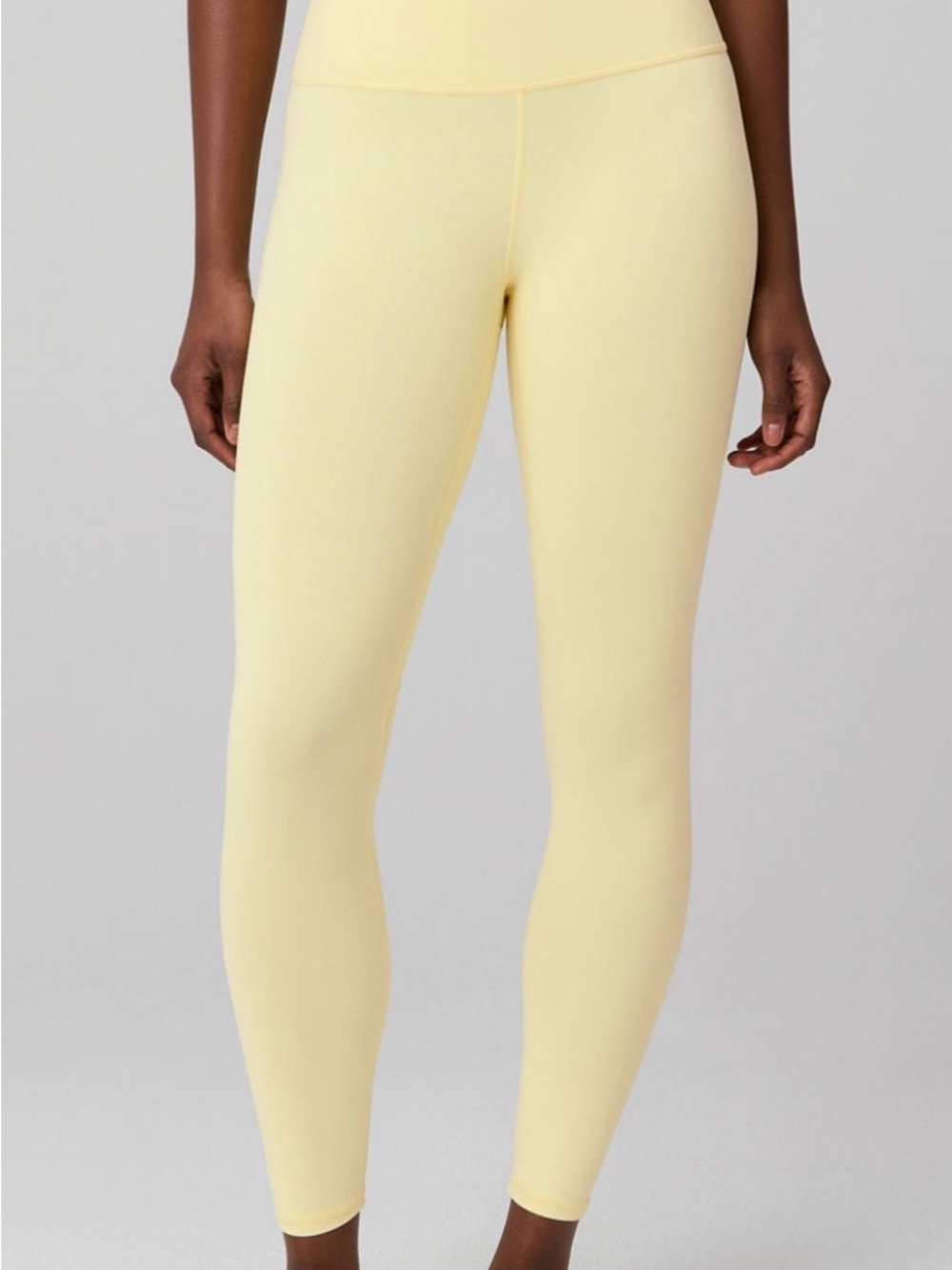 Fabletics light yellow define power hold high waisted legging 7/8